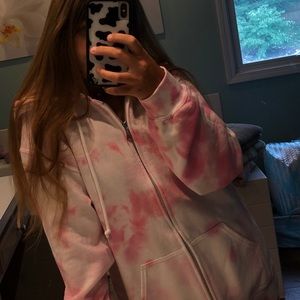 tie dye zipup sweatshirt